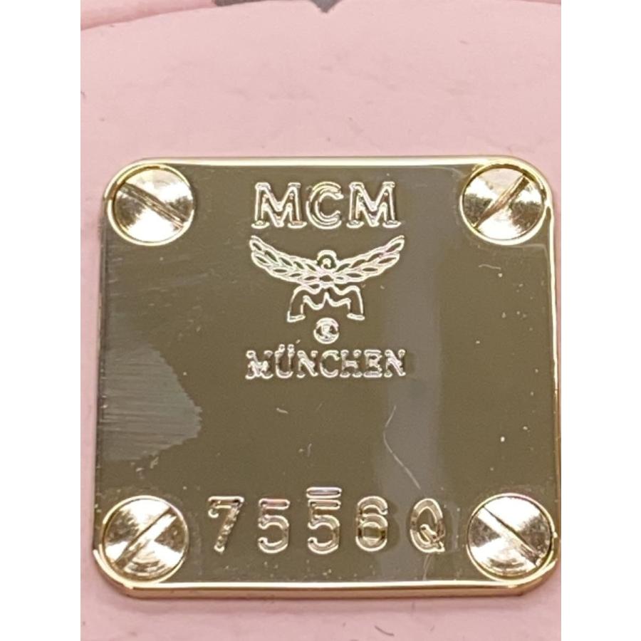 MCM◇ヴィセトス/スタッズ/ミニリュック/レザー/ソフトピンク/総柄