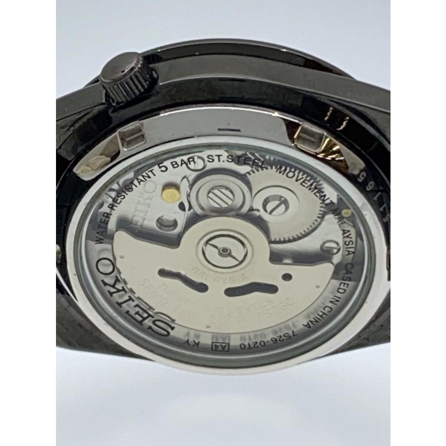 SEIKO 5 自動巻き時計 本体 ブラック文字　7S26-02T0 SEIKO◇自動巻腕時計/アナログ/ステンレス/BLK/BLK/7S26-02T0
