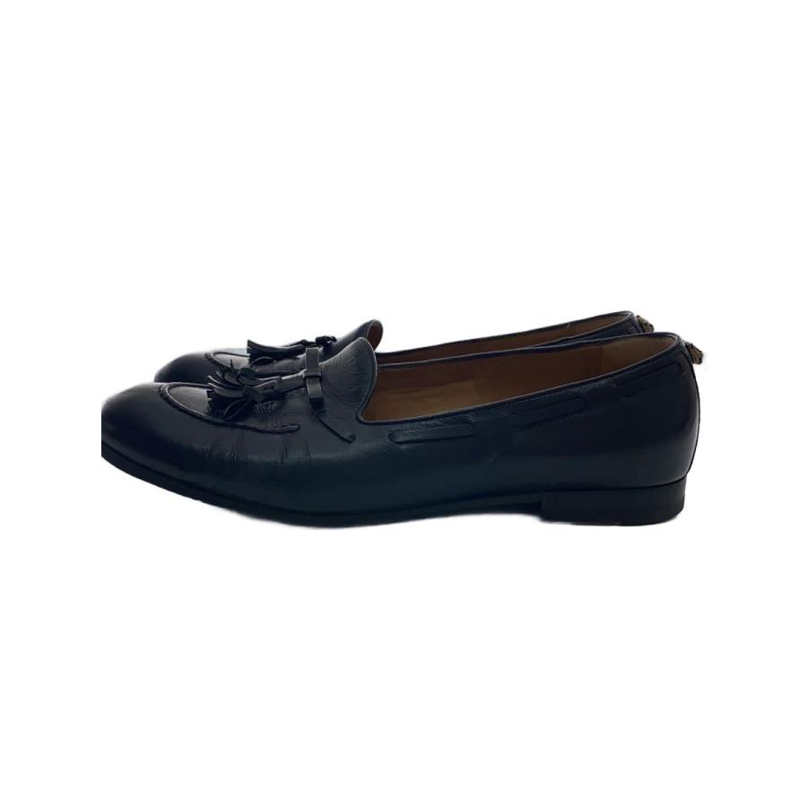 GUCCI◇タイガースタッズタッセルローファー/UK8.5/ブラック/レザー
