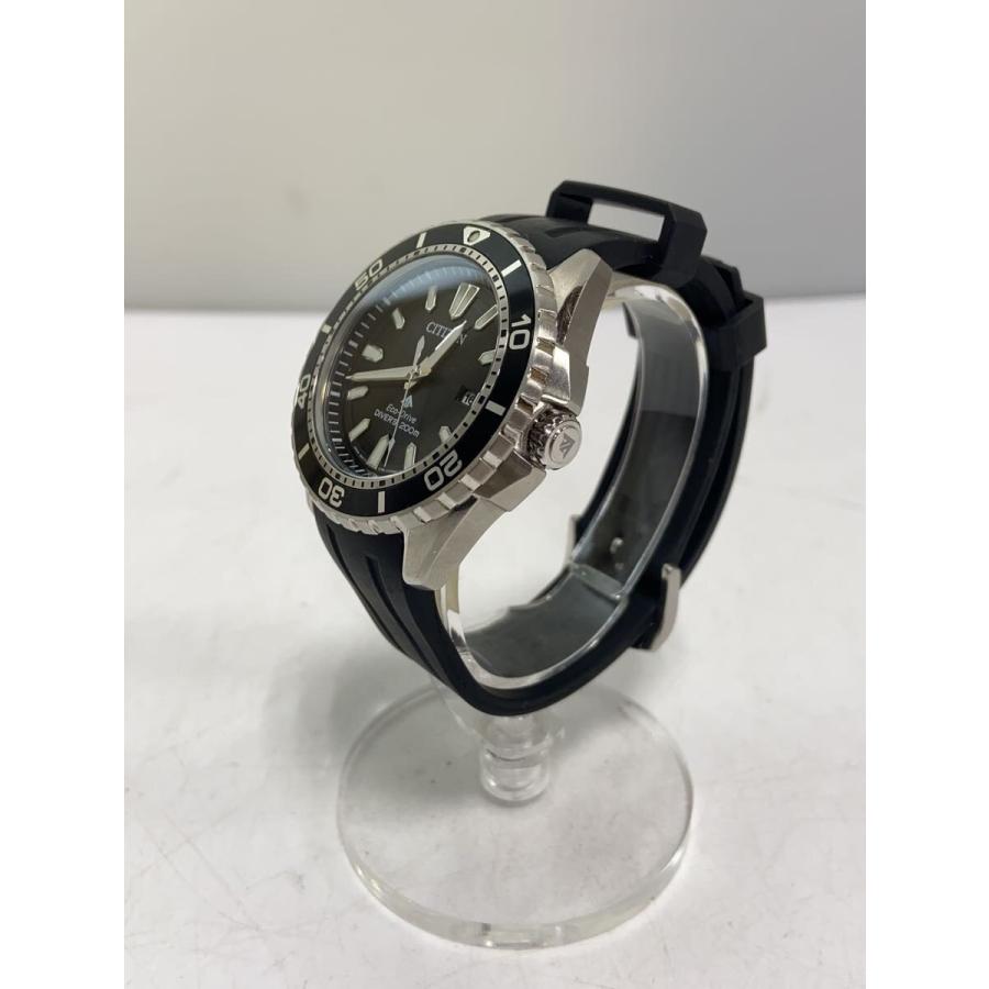 CITIZEN◇ソーラー腕時計/アナログ/ラバー/BLK/BLK/E168-003FR01