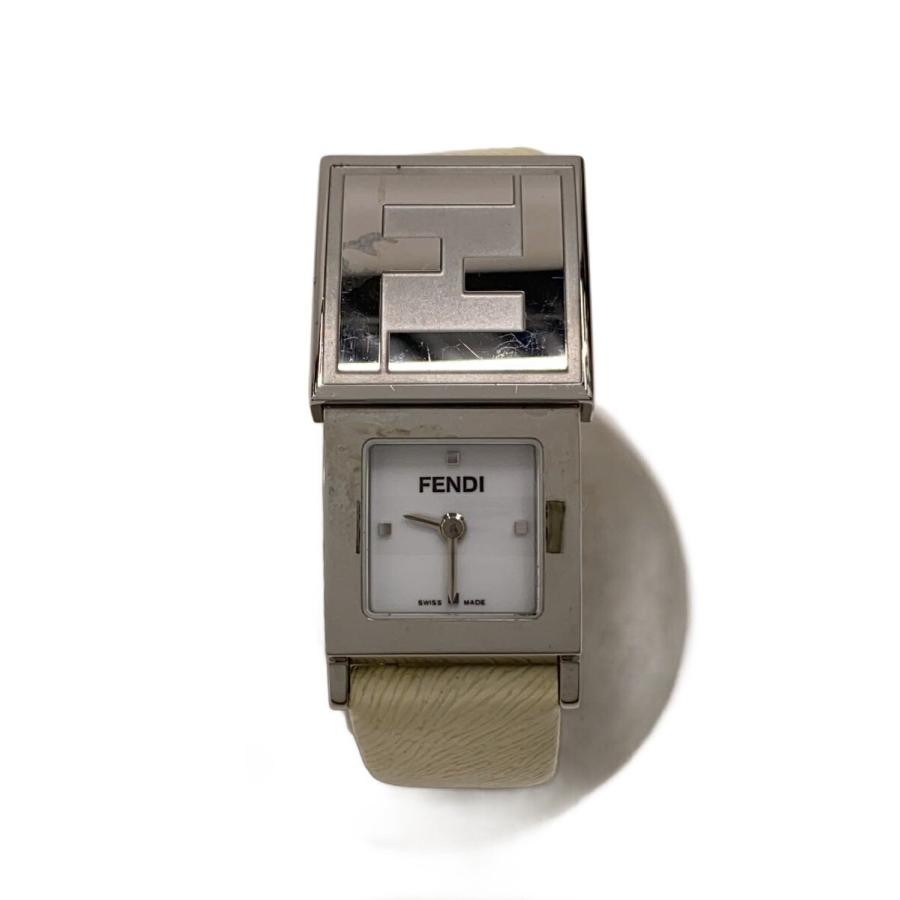 FENDI レディース 腕時計 クォーツ FENDI◇クォーツ腕時計/アナログ/レザー/WHT/5400L : セカンド