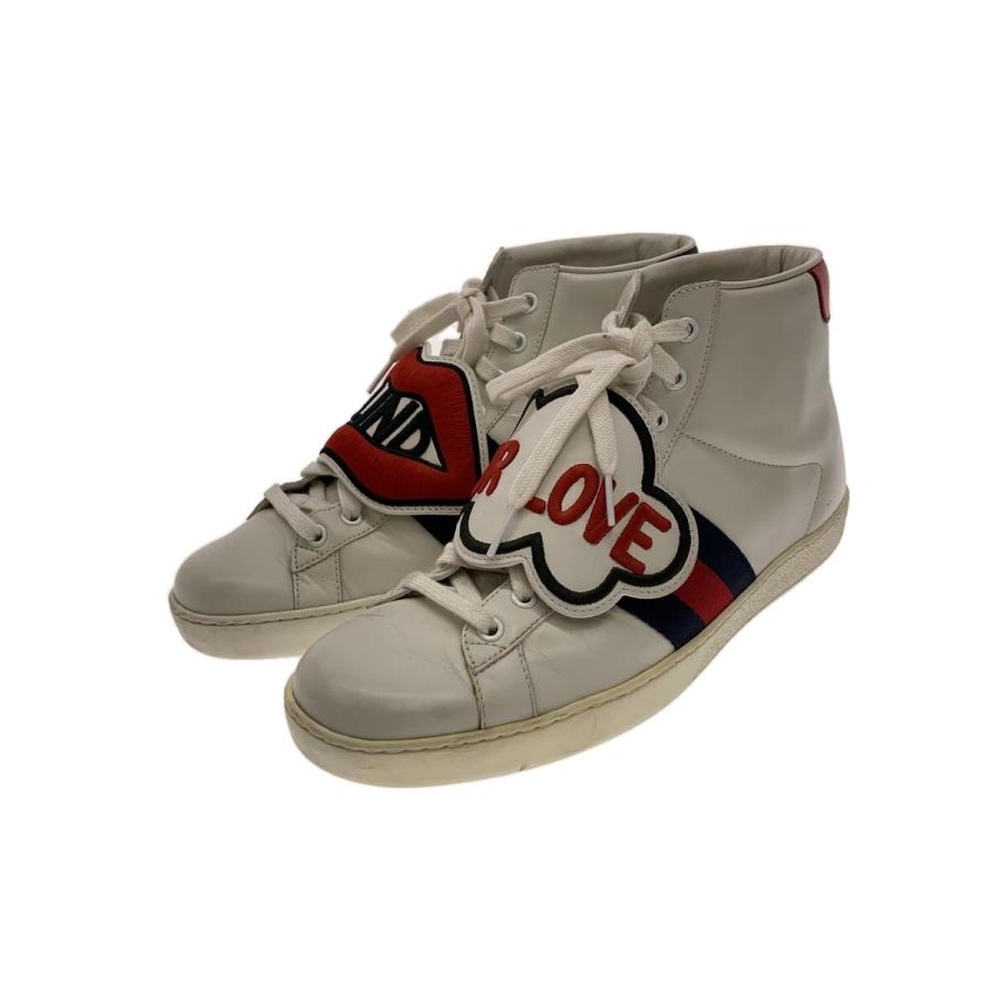 GUCCI◇BLIND FOR LOVE/ハイカットスニーカー/US7/WHT : セカンド 