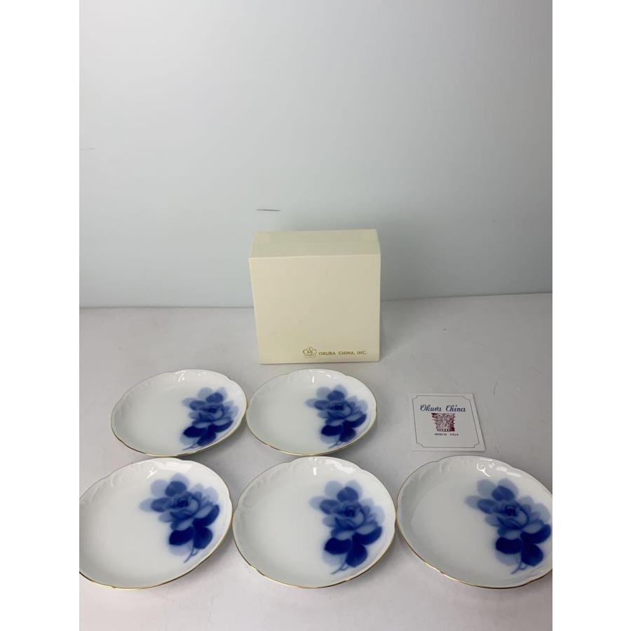 大倉陶園◇プレート/5点セット/WHT/8211/54HV/ブルーローズ/15cm 大倉陶園◇プレート/5点セット/WHT/8211/54HV/ブルーローズ/15cm