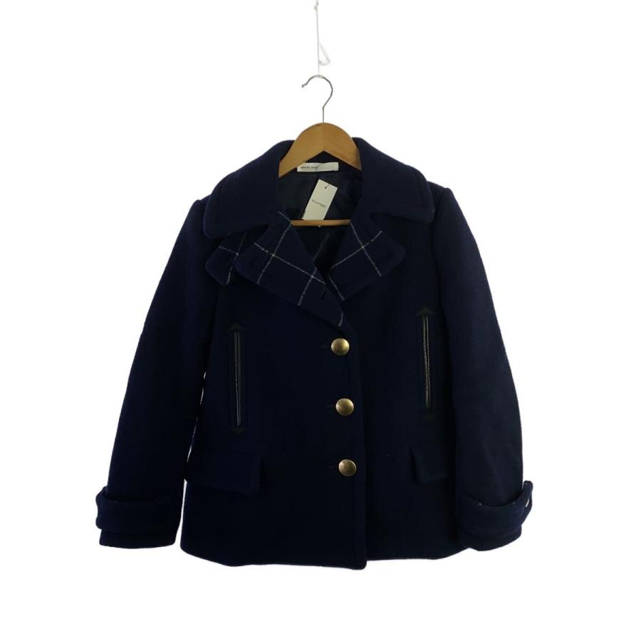 sacai ネイビー ダブルブレスト Lサイズ　ウールコート サイズ3 sacai ネイビー ダブルブレスト Lサイズ ウールコート サイズ3 sacai