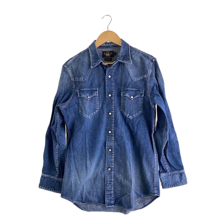 RRL◇長袖シャツ/M/コットン/インディゴ/中国製/デニムウエスタン 