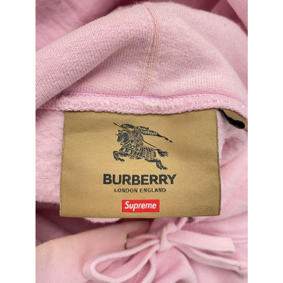 Supreme◆22ss/Burberry Box Logo Hooded Sweatshirt/パーカー/M/ピンク/汚れ有｜ssol-shopping｜03