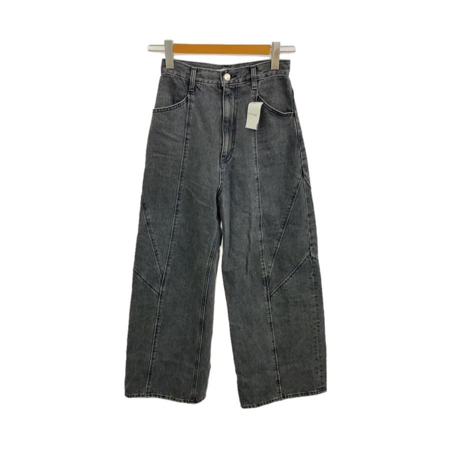 SNIDEL◇23AW/コクーンディティールデニムパンツ/コットン/BLK 