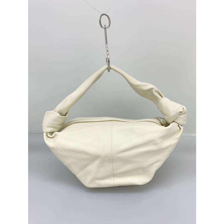 BOTTEGA VENETA◇ダブルノット/オフホワイト/ハンドバッグ/レザー/CRM 