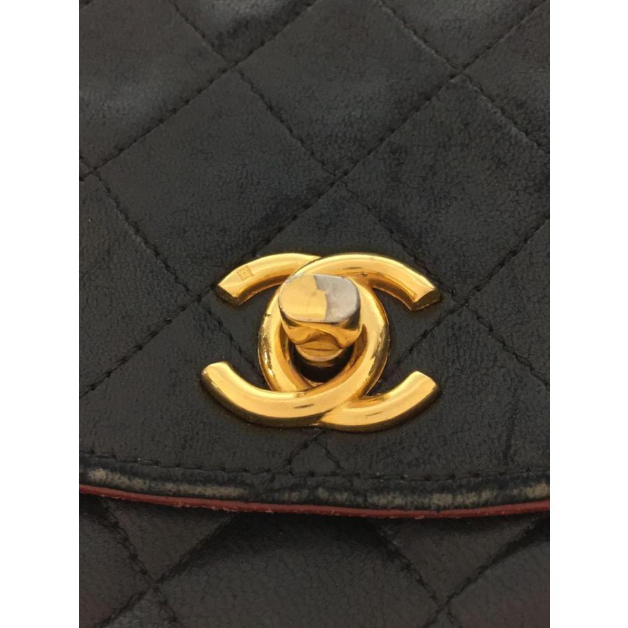 CHANEL◇マトラッセ/チェーンショルダーバッグ/ハーフムーン CHANEL◇マトラッセ/チェーンショルダーバッグ/ハーフムーン