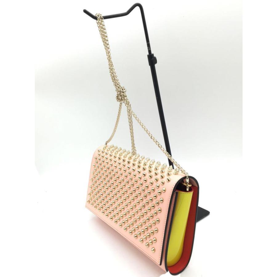 Christian Louboutin◇ショルダーバッグ/レザー/パロマクラッチ/ピンク 