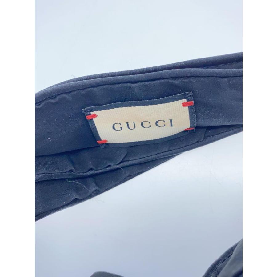 GUCCI◇シルクヘアバンド/ヘッドウェア/シルク/ブラック/総柄
