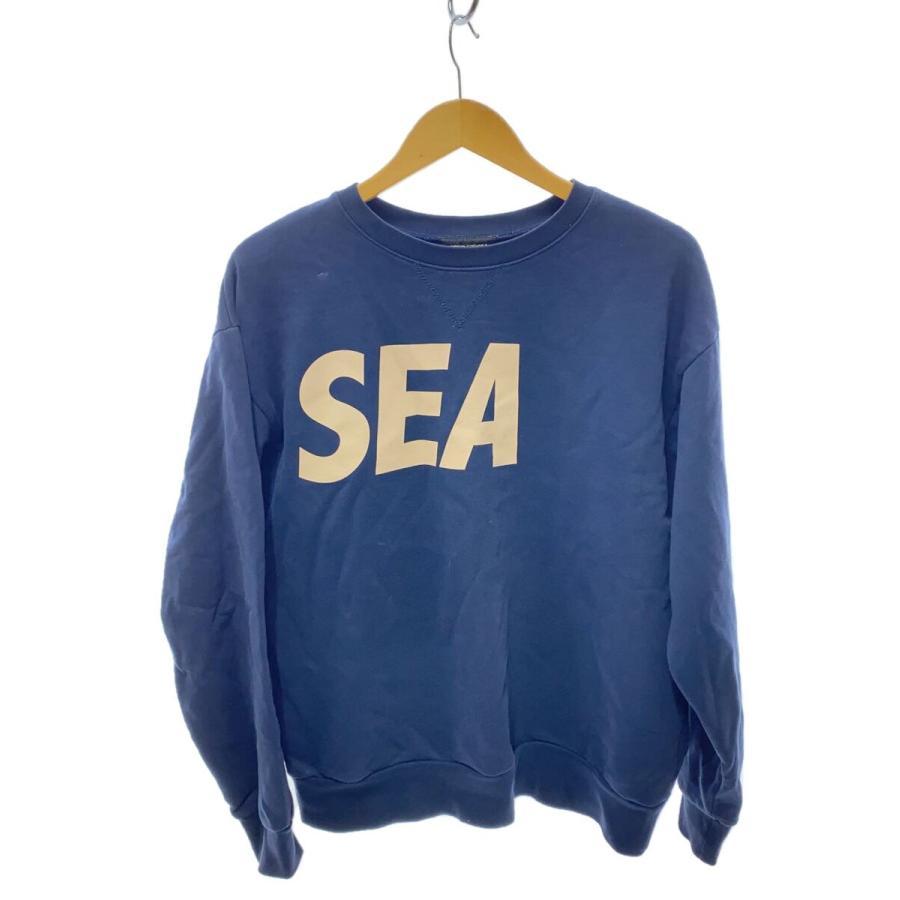 WIND AND SEA◇Crew Neck Black-D.Violet/M/コットン/ネイビー/WDS-SEA  