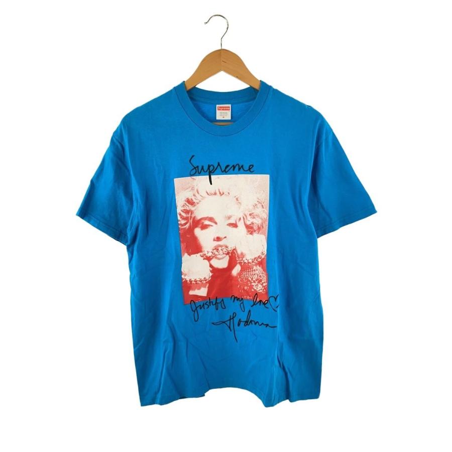 Supreme◇18AW/Madonna Tee/マドンナ/Tシャツ/M/コットン/ブルー 