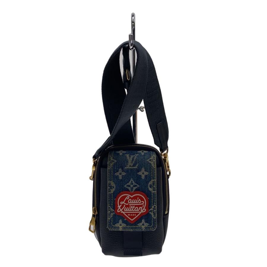 LOUIS VUITTON◇ダブル・フォンポーチ_モノグラム・デニム/レザー