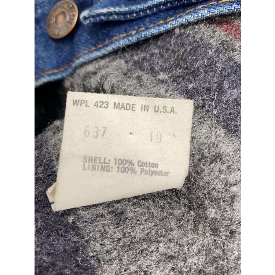Levi's◇Gジャン80s/USA製/ブランケット付き/34/コットン/IDG/無地