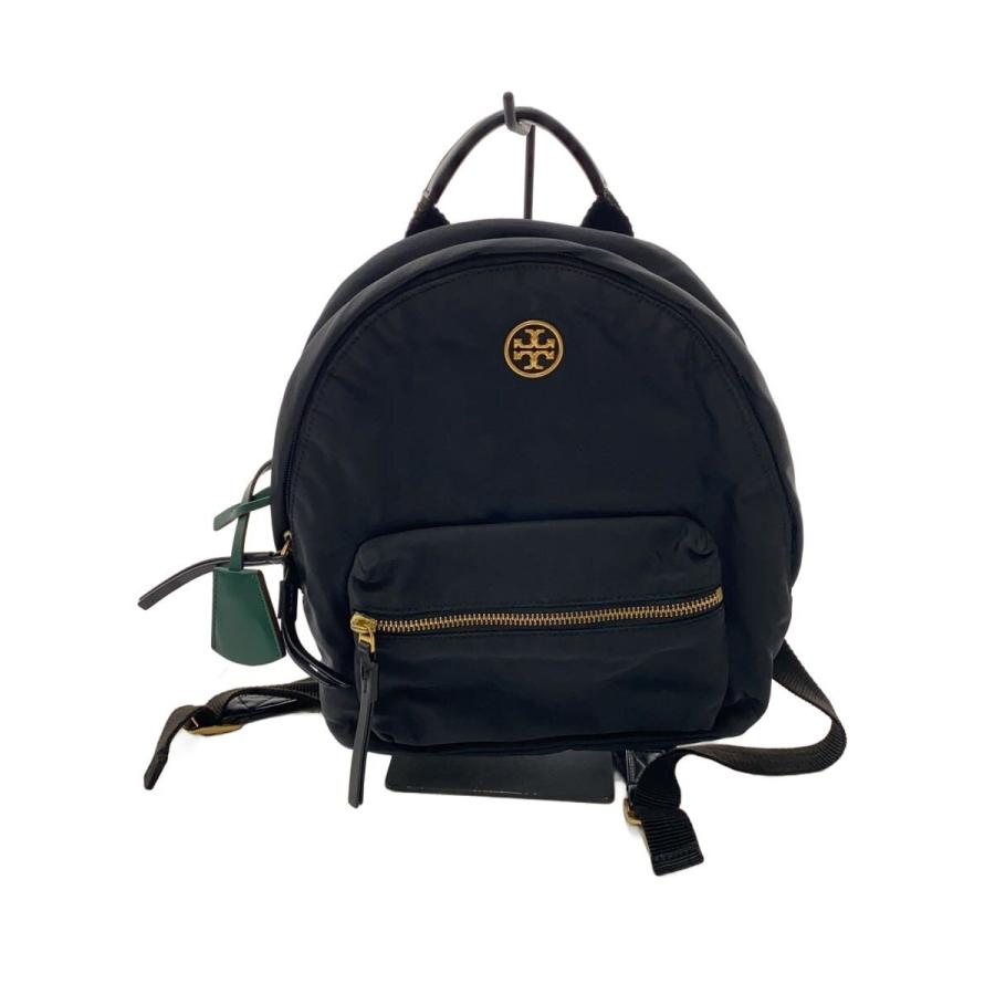 TORY BURCH◇ペリー/金ロゴ/リュック/ナイロン/ブラック/10008684 11