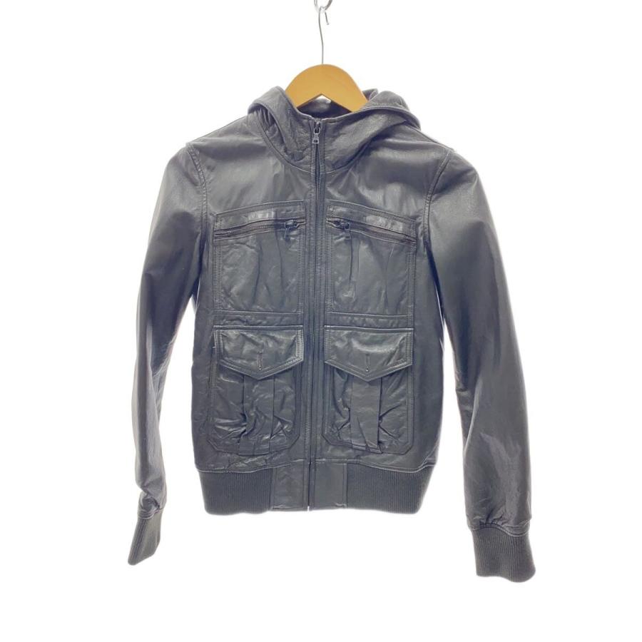 HYSTERIC GLAMOUR ダークグレー レザージャケット　シワ加工 中古・古着通販】Hysteric Glamour (ヒステリックグラマー) レザー