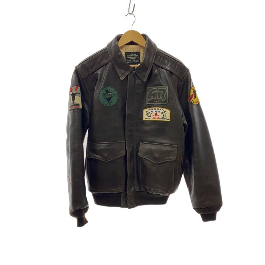 AVIREX◇RED TAILS/P-51戦闘機/TYPE A-2/フライトジャケット/XS/牛革