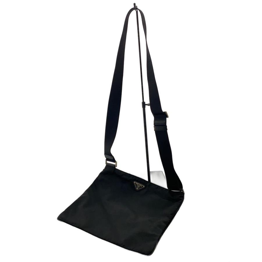 PRADA プラダ ショルダーバッグ サコッシュ 三角ロゴ ナイロン 黒 PRADA◇三角ロゴ/サコッシュ/ショルダーバッグ/ナイロン/BLK