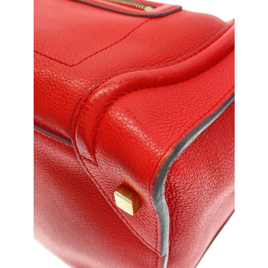CELINE◇トートバッグ/レザー/RED/無地 : セカンドストリートYahoo!店