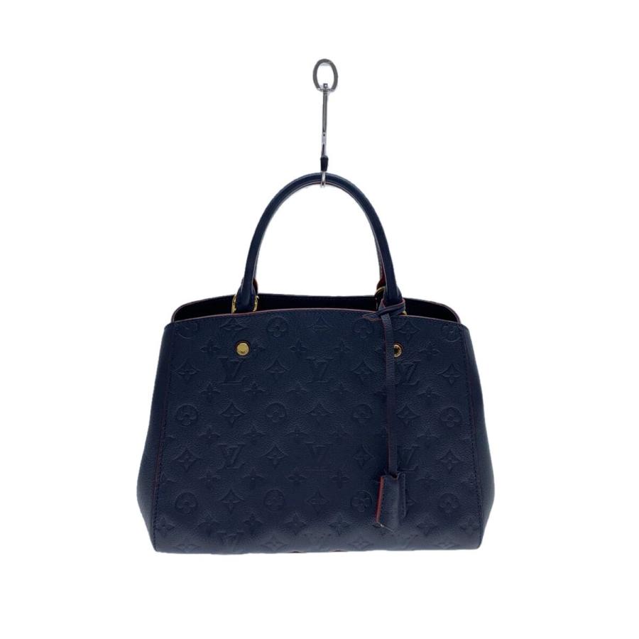 LOUIS VUITTON◇モンテーニュMM_モノグラム・アンプラント_NVY/牛革