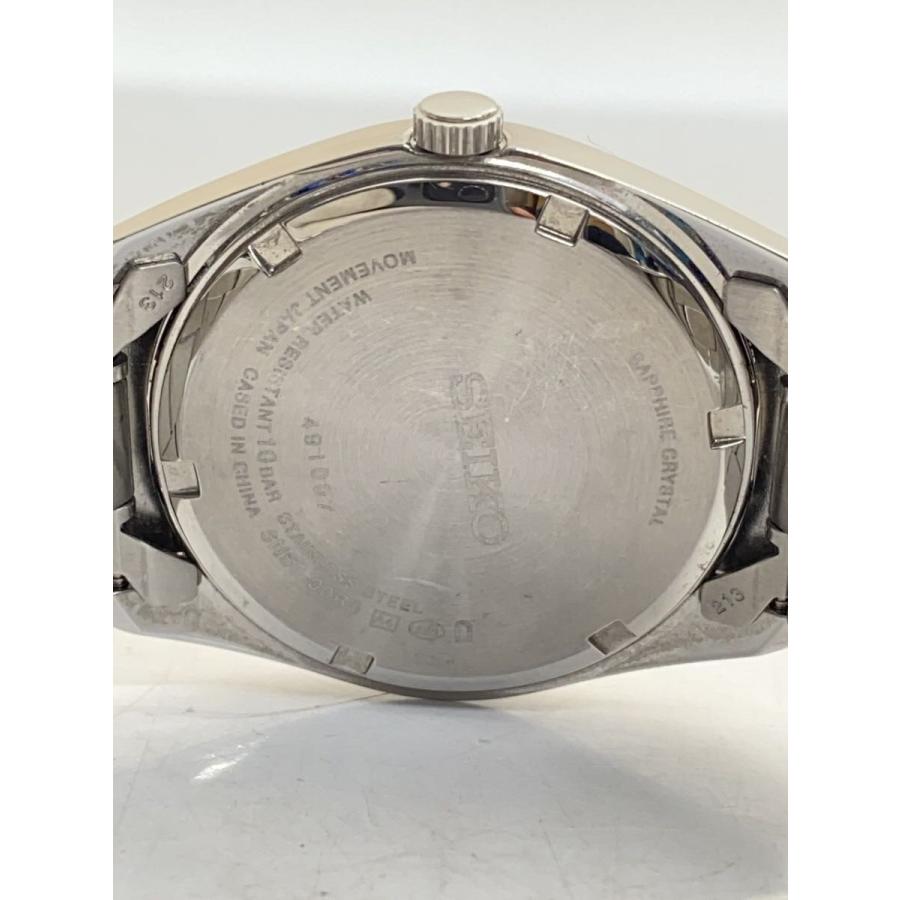 SEIKO◇クォーツ腕時計/デジタル/ステンレス/WHT/SLV/6N53-00B0