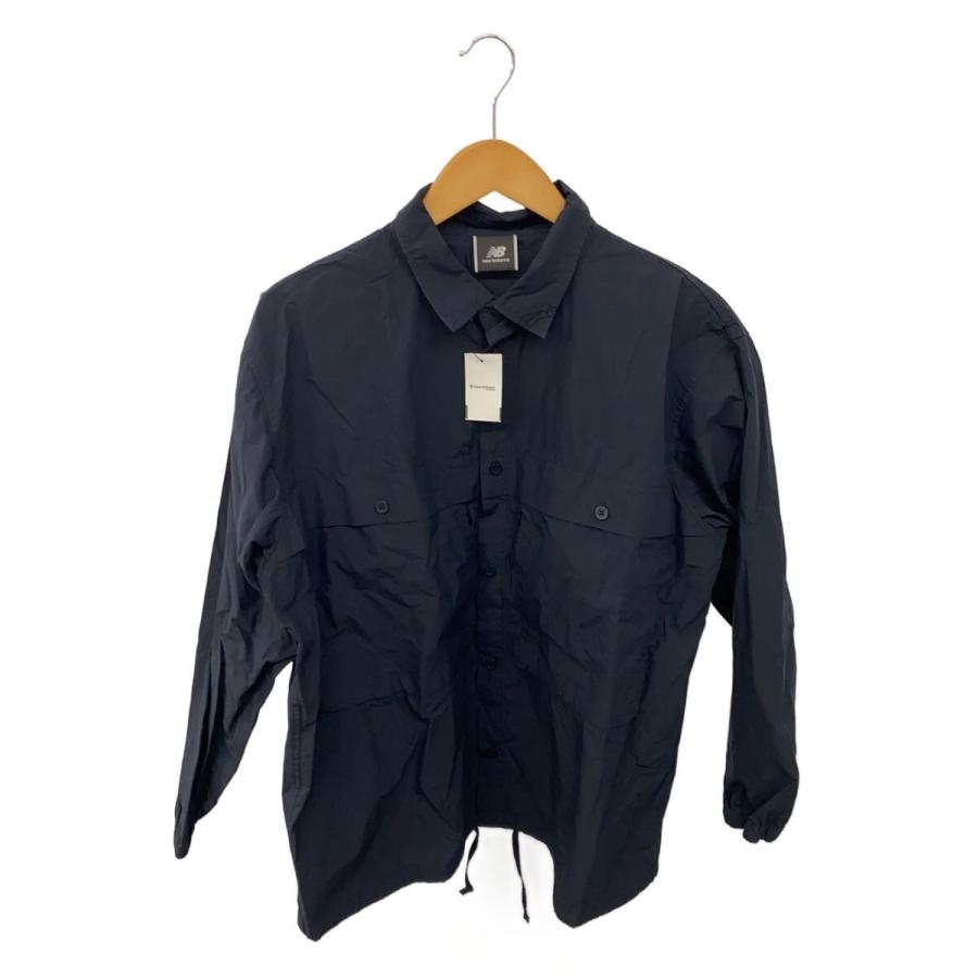 NEW BALANCE◇MET24 Spring Shirt Jacket/S/コットン/NVY/AMJ45004 