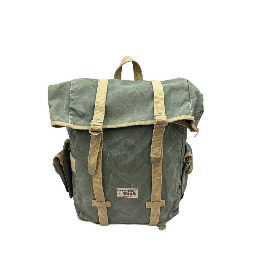 一澤帆布製 帆布リュック グレー×カーキ 一澤帆布製◇リュック/キャンバス/KHK : セカンドストリートYahoo!店