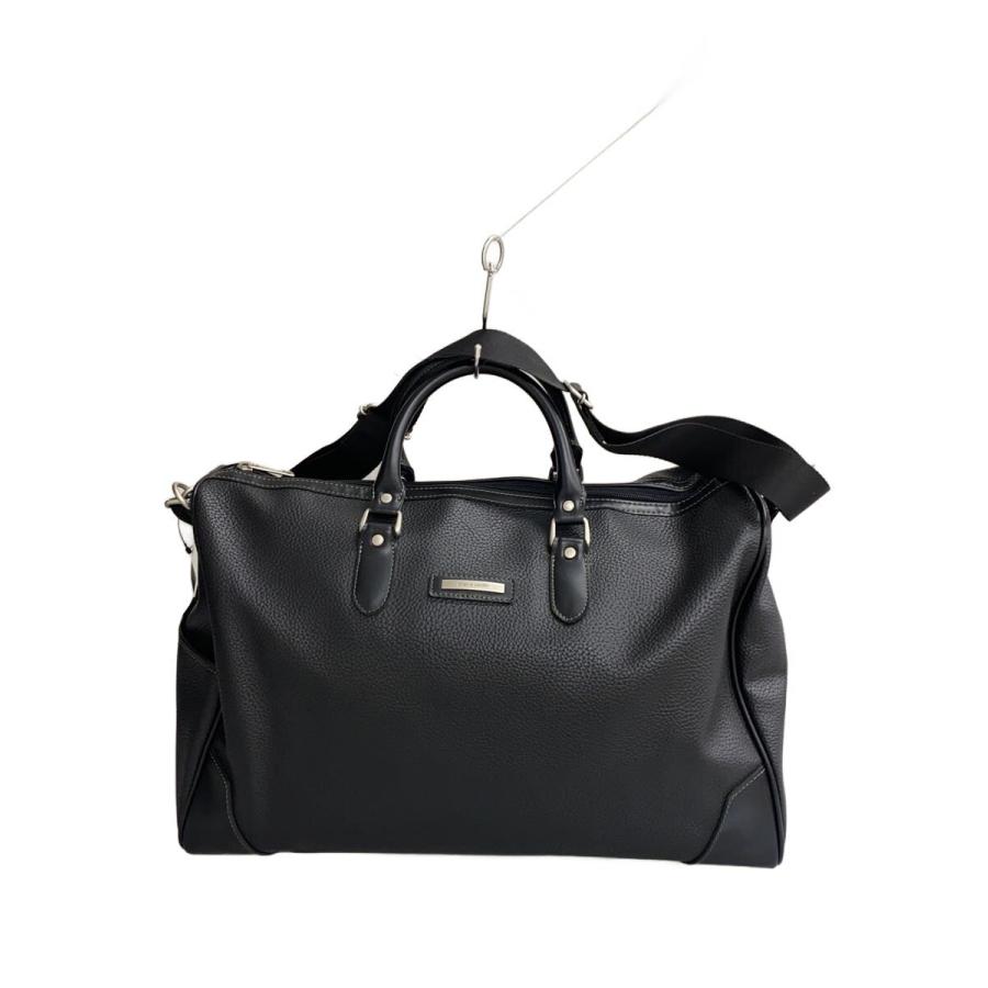 美品✨ピエールカルダン 2wayボストンバッグ シボ革　ブラック　オールレザー pierre cardin◇ボストンバッグ/レザー/BLK : セカンドストリートYahoo