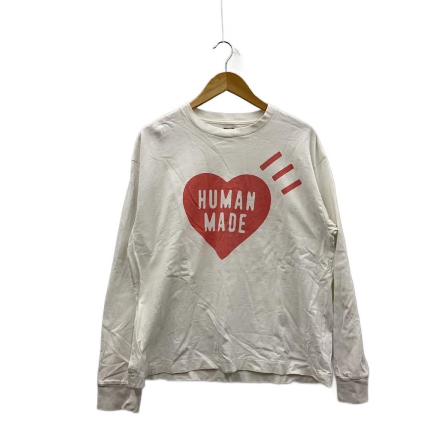 HUMAN MADE◇長袖Tシャツ/L/コットン/WHT : セカンドストリートYahoo