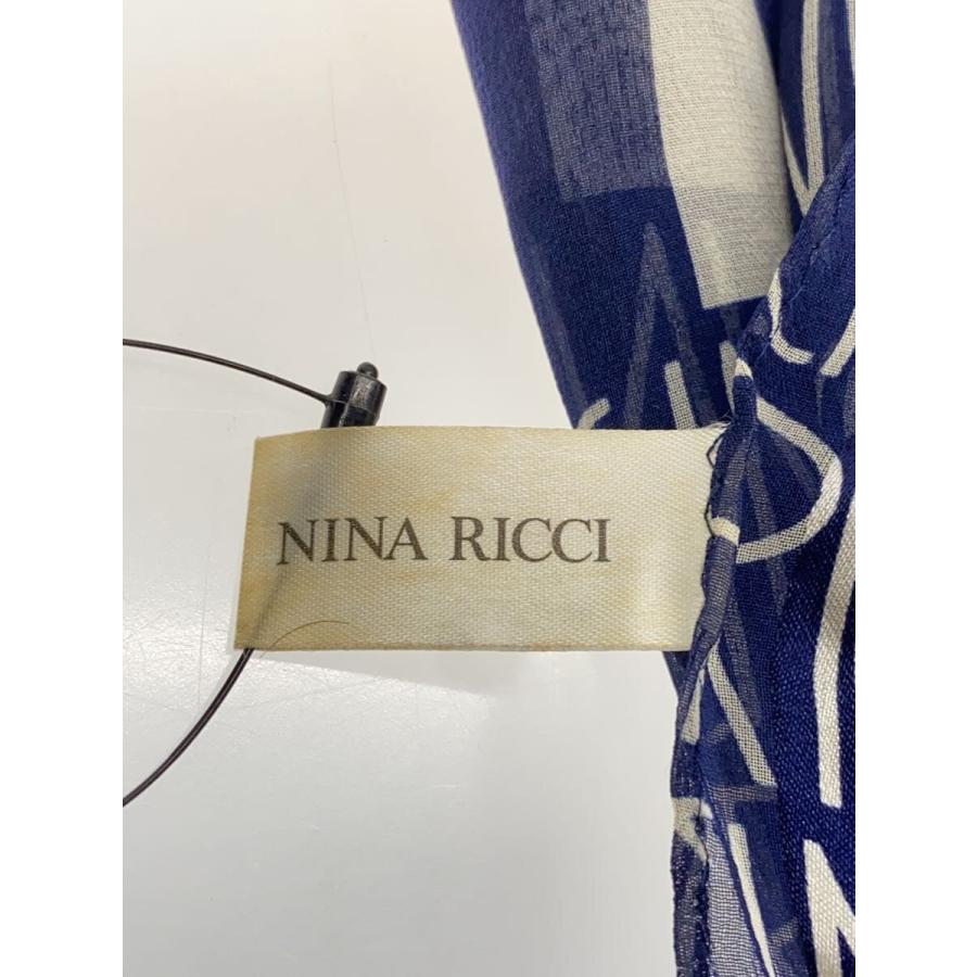NINA RICCI◇スカーフ/シルク/BLU/ストライプ/レディース : セカンド