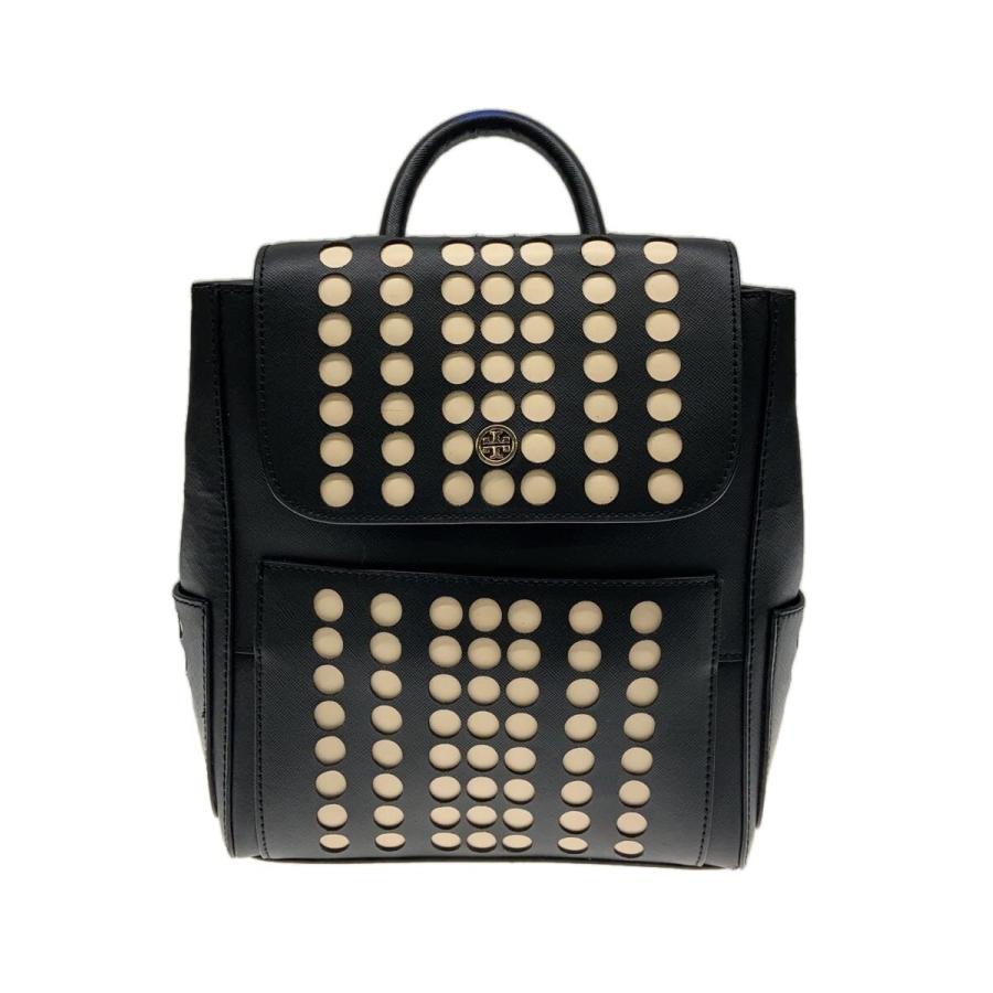 TORY BURCH◇リュック/レザー/BLK/ドット// : セカンドストリートYahoo
