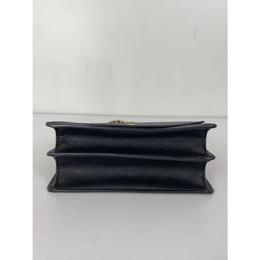 TORY BURCH◇チェーンバッグ/ショルダーバッグ/レザー/ブラック