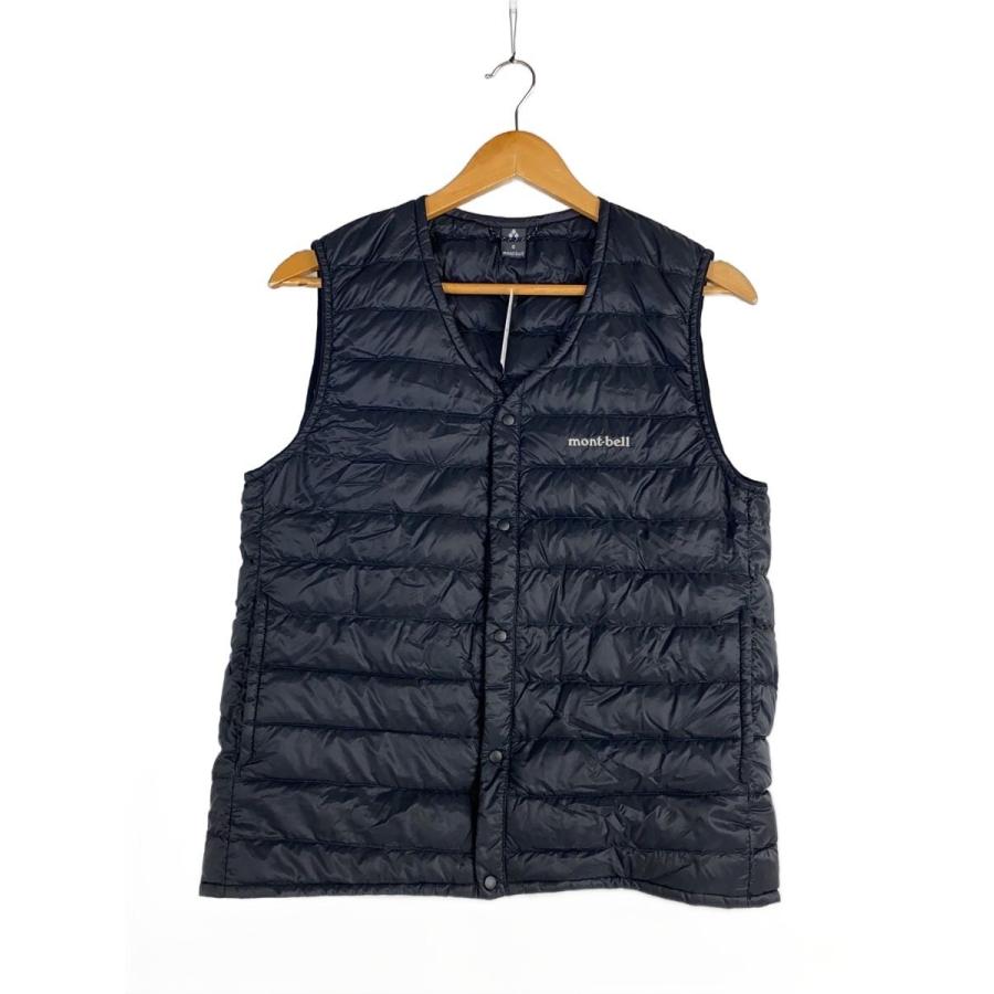 mont-bell◇スペリオダウンVネックベスト/S/ナイロン/ブラック/1101577