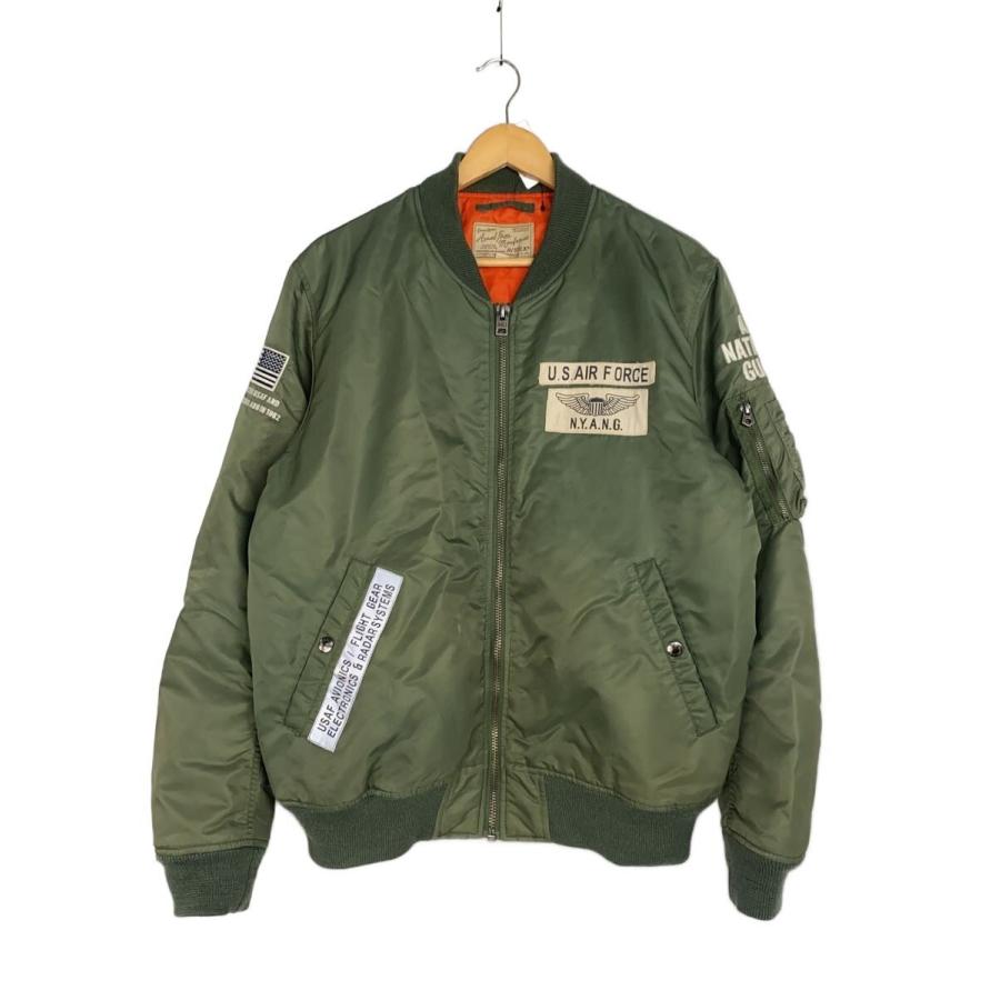 AVIREX フライトジャケット　ma1 カーキ AVIREX◇MA-1/フライトジャケット/XL/ナイロン/カーキ/6142177