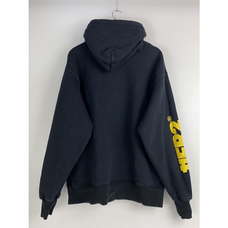 FR2◇プルオーバーパーカー/XL/コットン/ブラック/プリント 