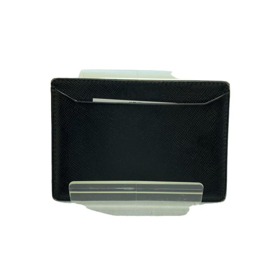 PRADA◇カードケース/レザー/BLK/無地/メンズ : セカンドストリート