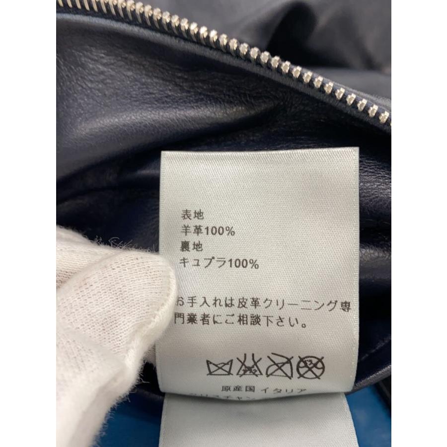 Dior HOMME◇レザージャケット・ブルゾン/切替/46/羊革/ブルー