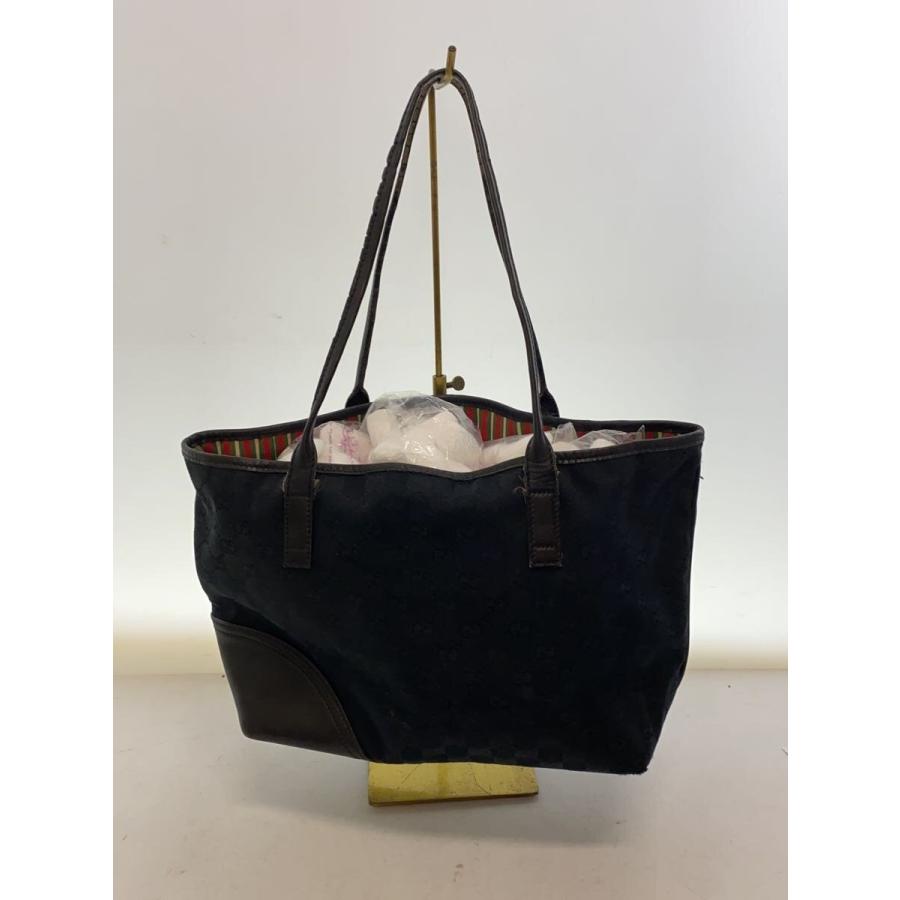 GUCCI◇ハンドバッグ/キャンバス/BLK/モノグラム/169946/ブラック