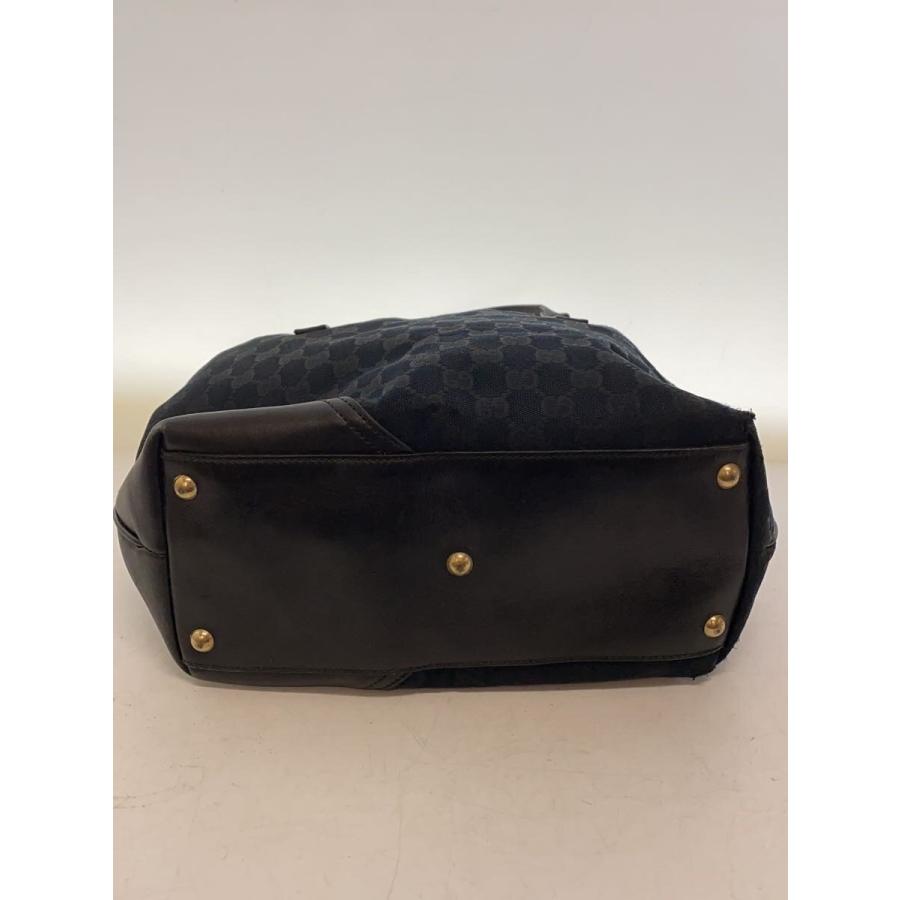 GUCCI◇ハンドバッグ/キャンバス/BLK/モノグラム/169946/ブラック