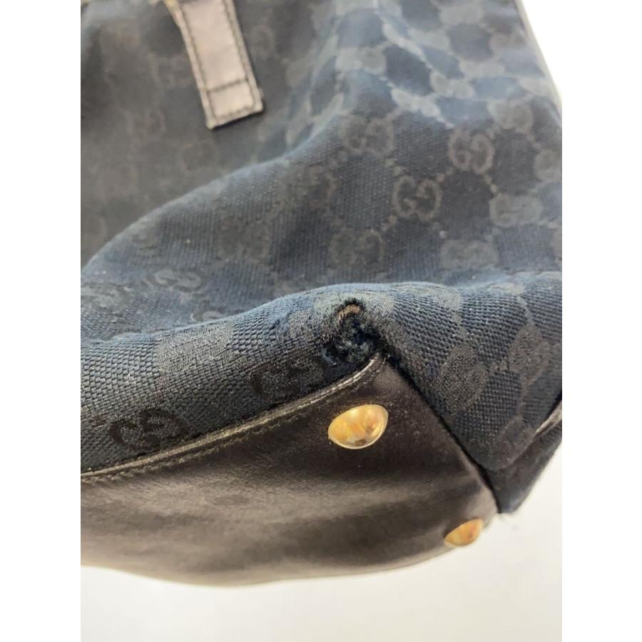 GUCCI◇ハンドバッグ/キャンバス/BLK/モノグラム/169946/ブラック