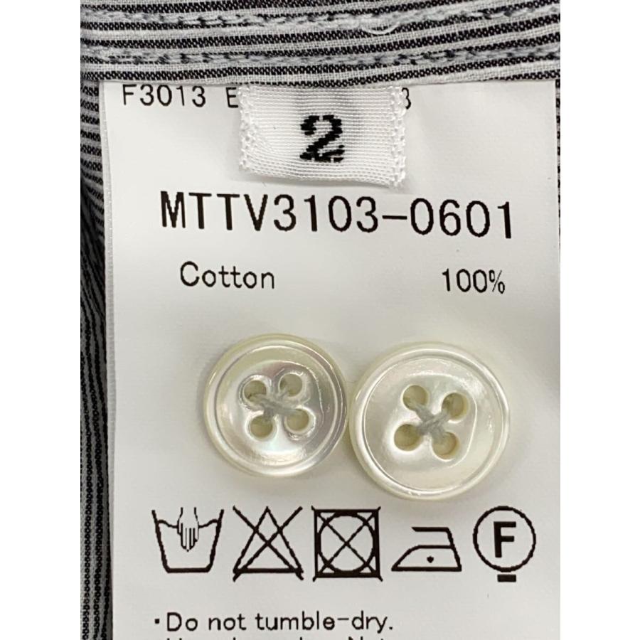 MAATEE&SONS◇Band Collar Shirt/長袖シャツ/2/コットン/GRY