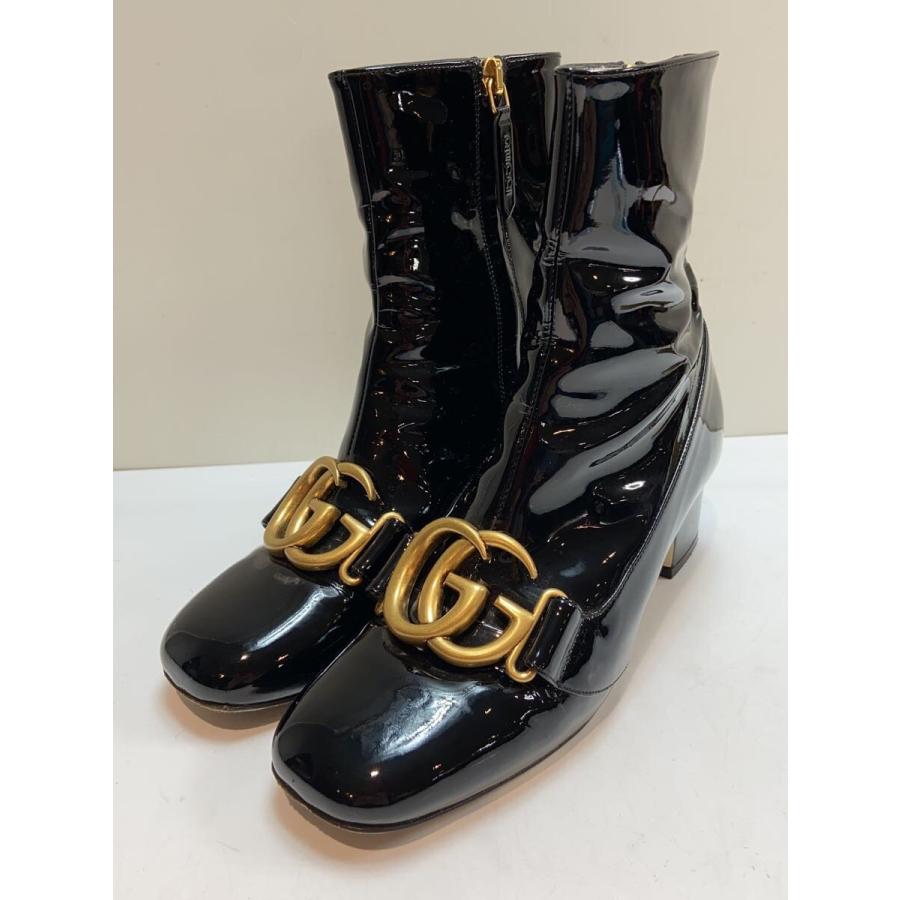 GUCCI◇ブーツ/34/BLK/エナメル/524658 : セカンドストリートYahoo!店 