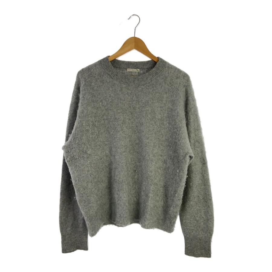 ESTNATION◇ピュアファーカシミヤクルーネックニット/FREE/カシミア100