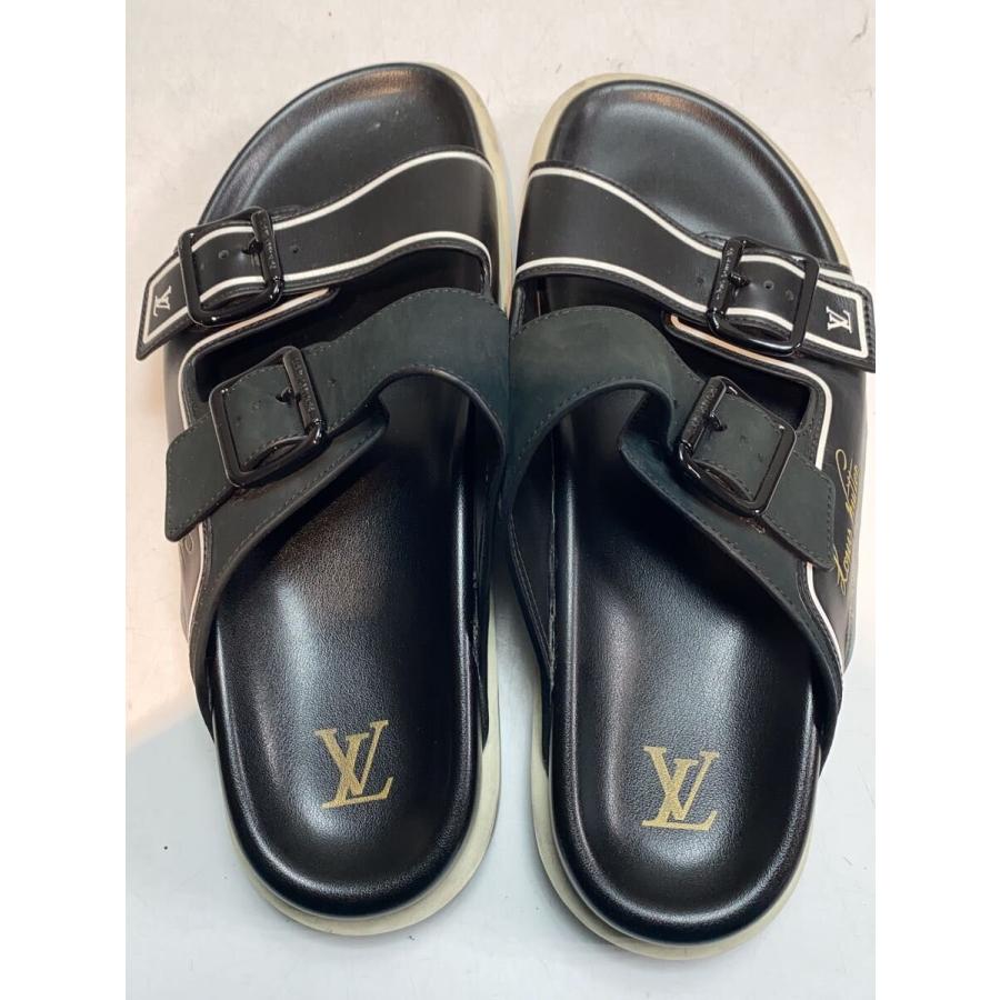 LOUIS VUITTON◆サンダル/US8/BLK/1A9JWの画像