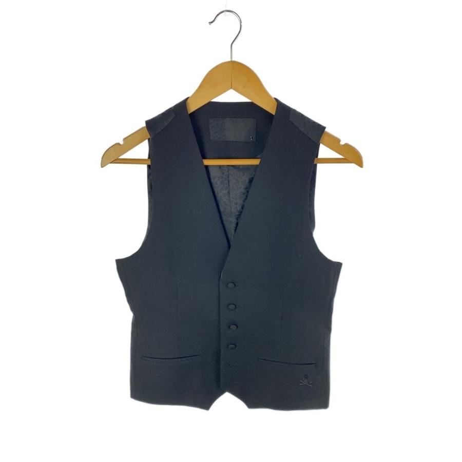 Roen◇スカル/ストーン/ジレベスト/44/ウール/BLK/78131025 : セカンド