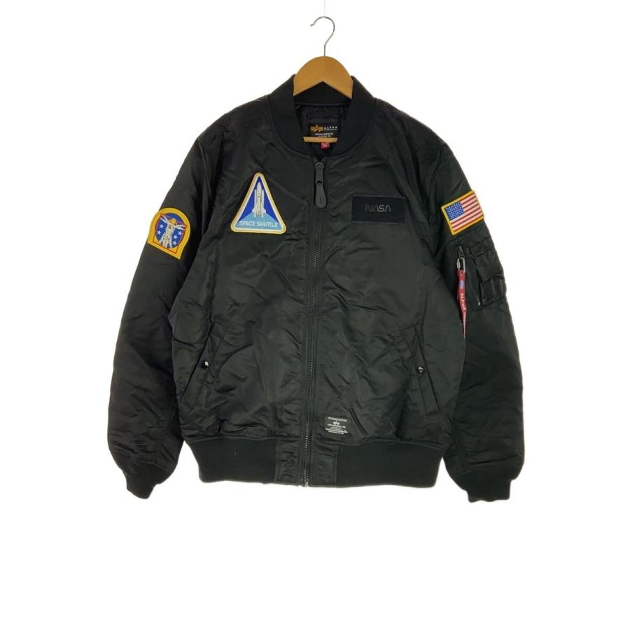 ALPHA INDUSTRIES◇NASA MA-1 FLIGHT JACKET GEN II/XXL/ナイロン/BLK