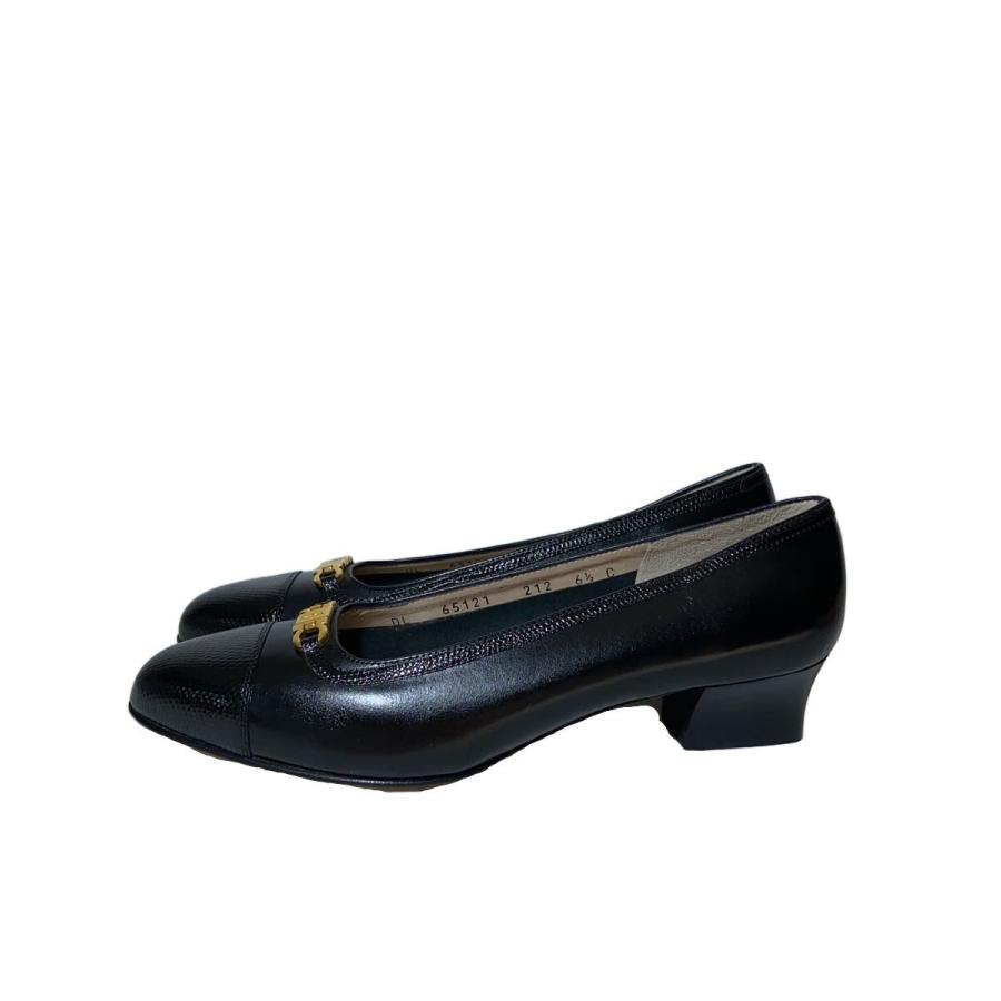 Salvatore Ferragamo◇ガンチーニ/パンプス/UK6.5/BLK : セカンド