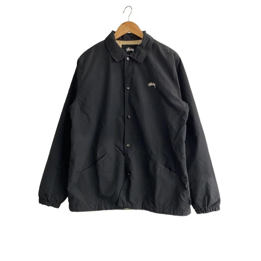 STUSSY◇SSリンク/コーチジャケット/L/ナイロン/ブラック/115274