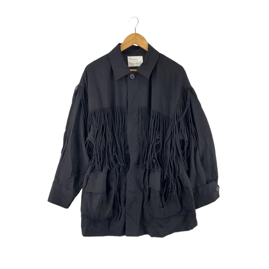 crinkle crinkle◇フリンジ M65 jacket/FREE/コットン/BLK/CC-3527